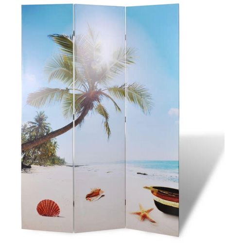 Sklopiva sobna pregrada s uzorkom plaže 120 x 170 cm slika 2