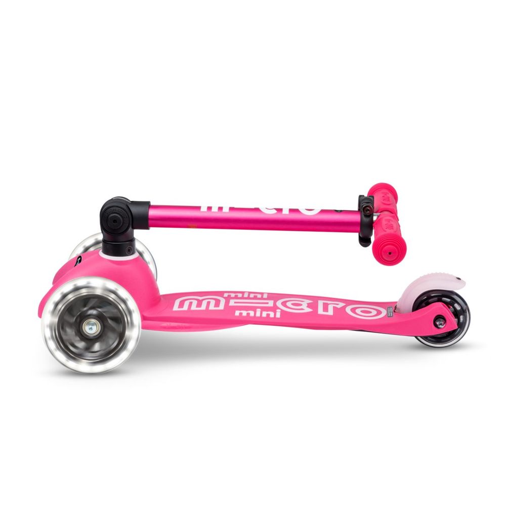 Micro Romobil Mini Deluxe Sklopivi LED, Roze slika 6