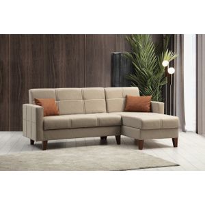 Polya - Bež Ugaoni Sofa-Krevet