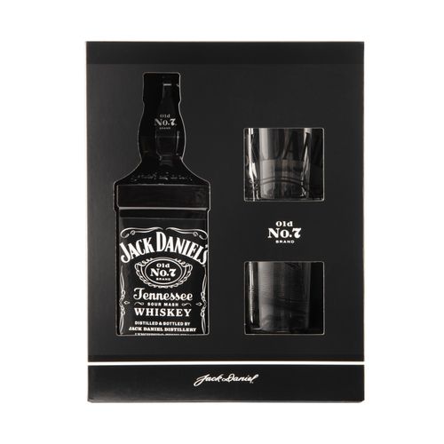 Jack Daniel´s 700ml kutija + 2 čaše slika 1