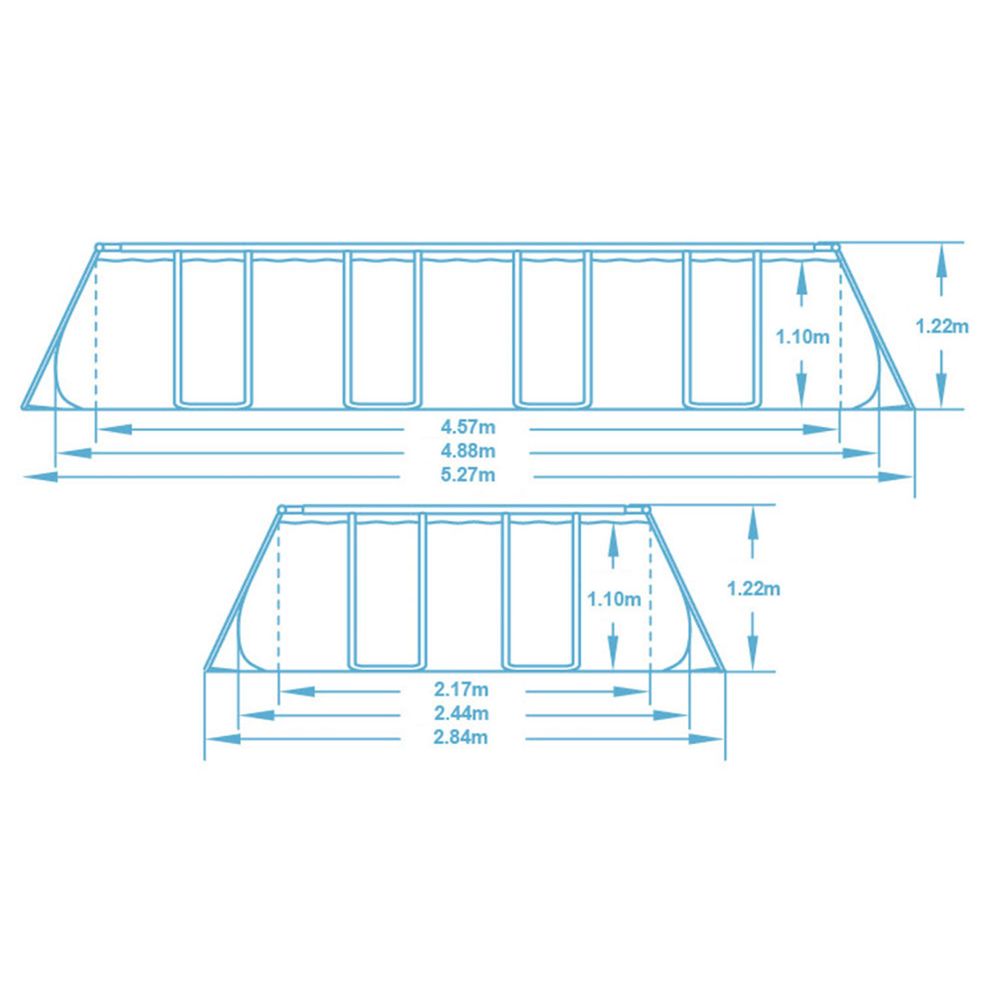 Vrtni okvirni bazen 488 x 244 x 122 cm 11u1 bestway 56671n slika 6