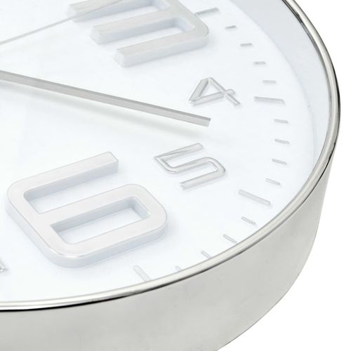 Zidni sat 30 cm srebrni slika 11