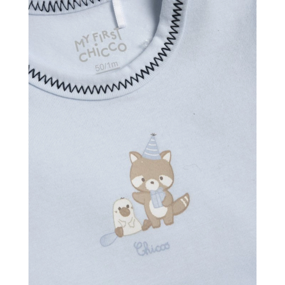 Chicco Bodi sa kratkim rukavima za bebe 2kom, Plavi slika 3