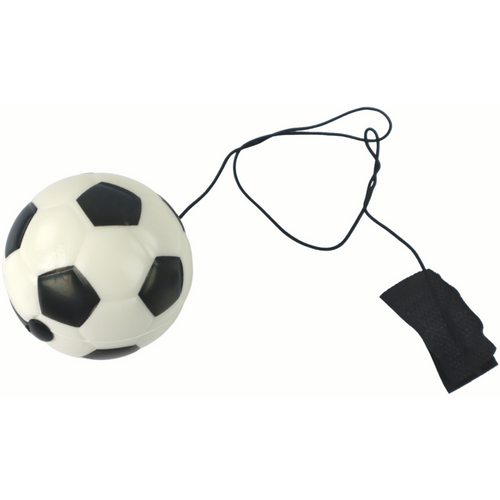 Nogometna lopta s Jojo gumicom za odskakanje, 6 cm, bijela slika 2