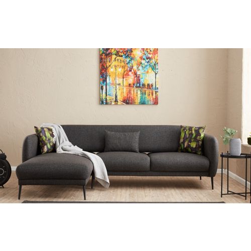 Atelier Del Sofa Kutna garnitura na razvlačenje, Antracit, Venus L - Anthracite slika 1