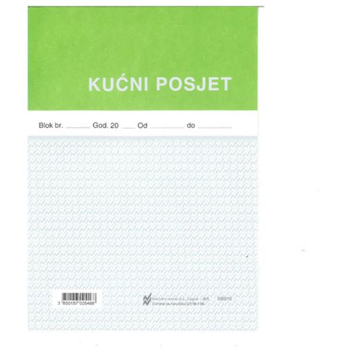 III-1-80 KUĆNI POSJET; Blok 100 listova, 14,5 x 19 cm slika 1