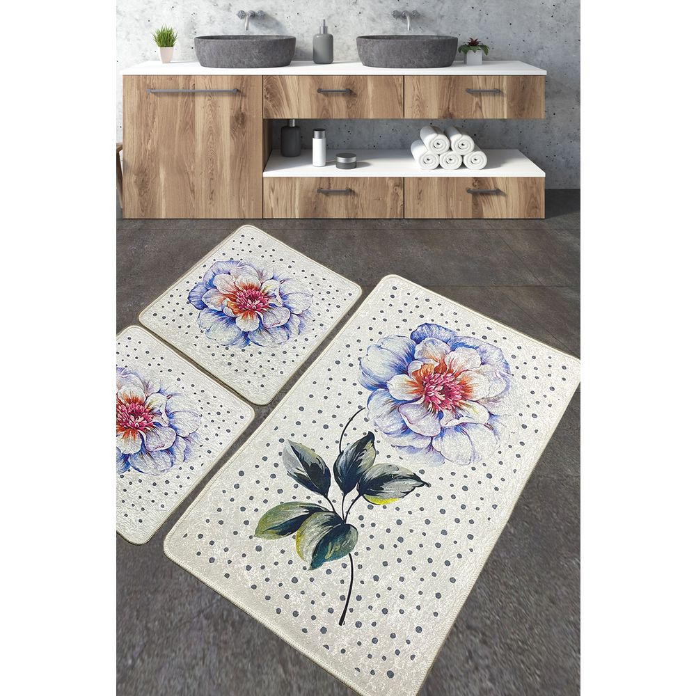 Set Kupatilskih Prostirki Jade Multicolor (3 Dijela) slika 1
