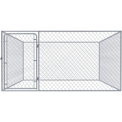 Vanjski kavez za pse od pocinčanog čelika 2 x 2 x 1 m slika 2