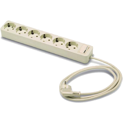 Famatel Produžni kabel 6 utičnica, 1.5m, prekidač, bijeli, 1.5mm² - 2518-PK6/1.5 slika 1