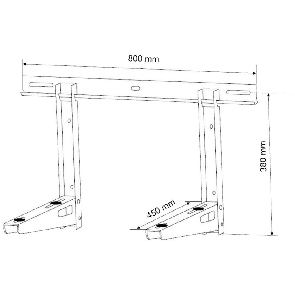 Maclean Nosač klima uređaja, do 100 kg., 450 x 380 mm - MC-622 slika 2