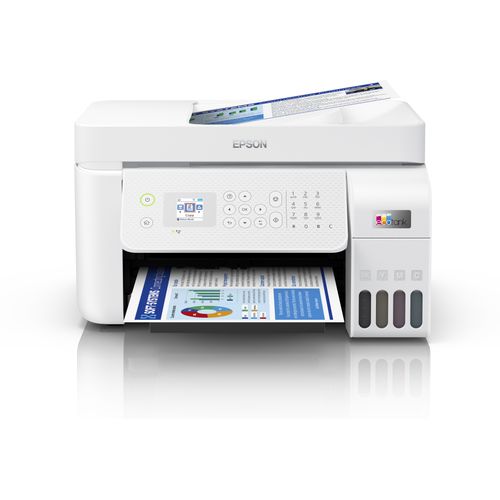 Epson C11CJ65404 L5296 EcoTank 4in1 print-scan-copy-fax, Color, A4, 5760X1440, Wi-Fi, LAN, ADF, LCD, Manual Duplex, white slika 3