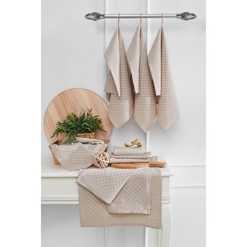 Lola - Cream Cream Kitchen Towel Set (10 Pieces) slika 1