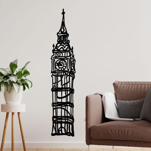 Wallity Metalna zidna dekoracija, Big Ben slika 2