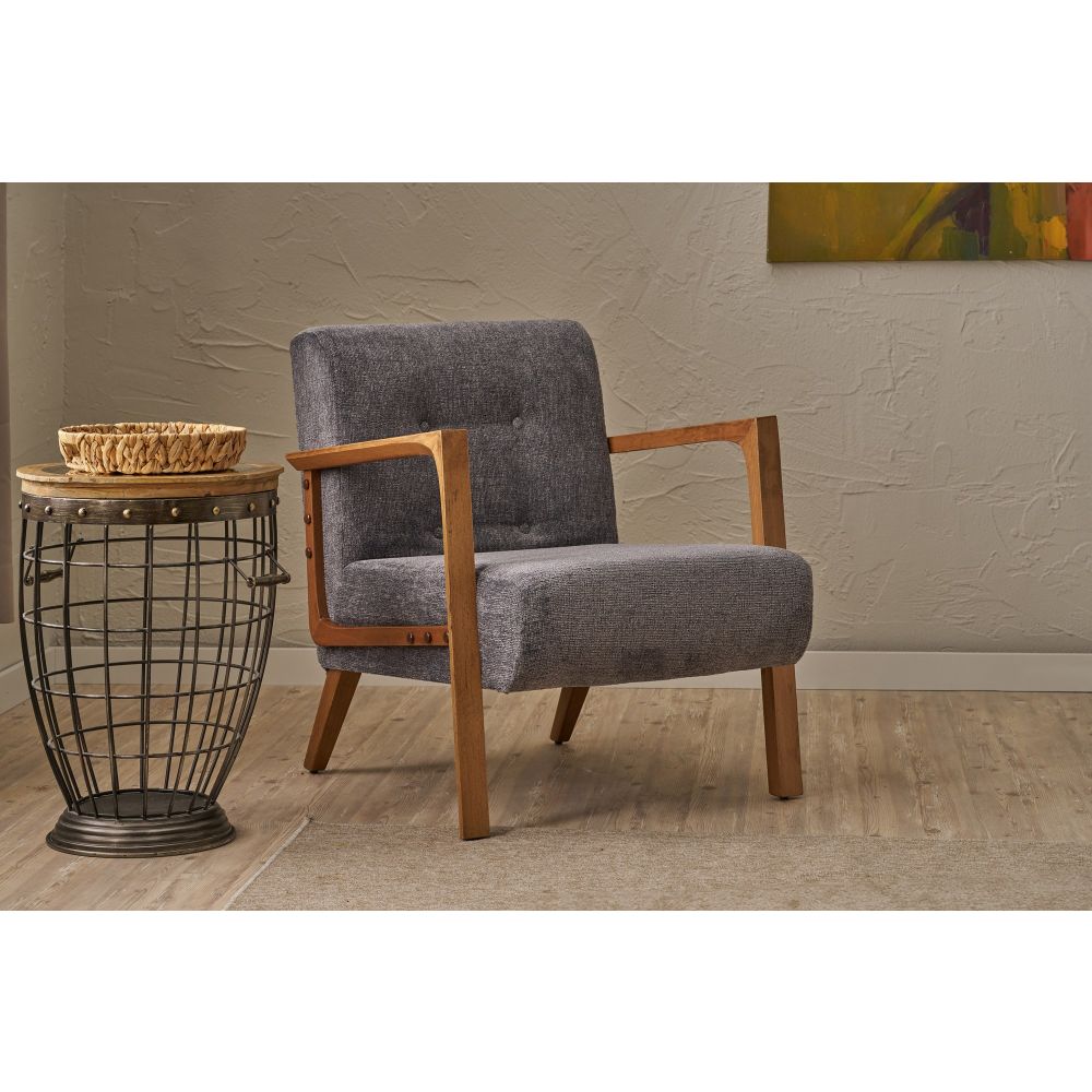 Sivi Wing Chair - Kemer slika 1