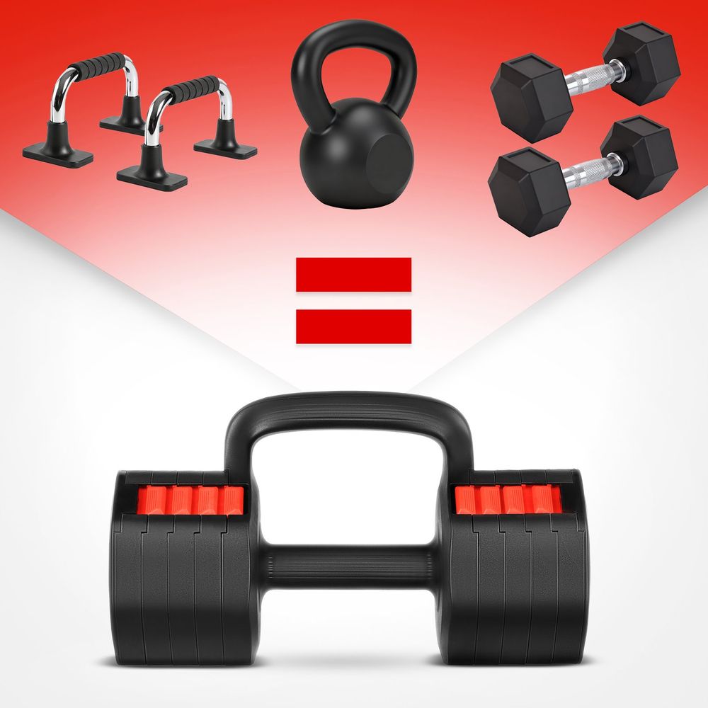 Hl05 3u1 podesiva bučica s štipkom za sklekove i funkcijom kettlebell-a hms slika 5