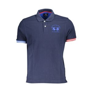 LA MARTINA MEN'S SHORT SLEEVED POLO SHIRT BLUE