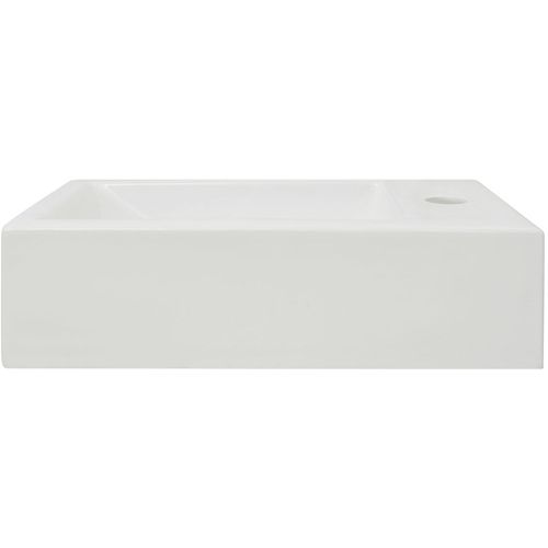 Umivaonik s Otvorom za Slavinu Keramički Bijeli 46x25,5x12 cm slika 10
