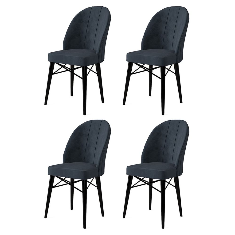 Ritim - Set stolica u antracit crnoj boji (4 komada) slika 1