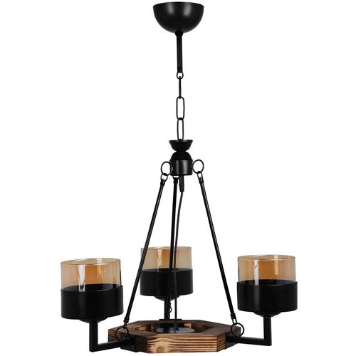 Napoli 3 Lü Ahşap Avize Brown
Black Chandelier slika 2