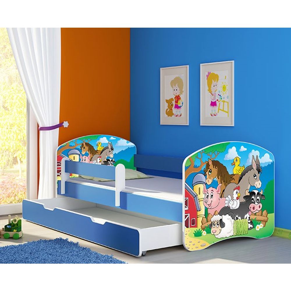 ACMA Dječiji krevet Acma II sa ladicom Blue - 180x80cm - Dezen 34 slika 1