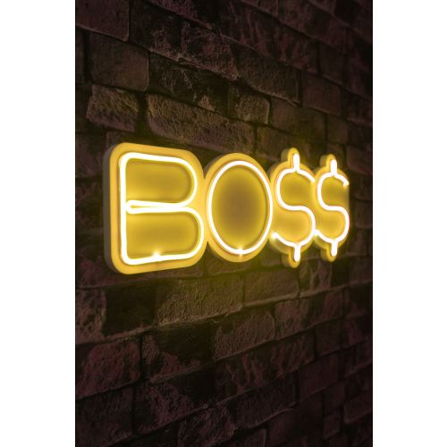 Wallity Ukrasna plastična LED rasvjeta, BOSS - Yellow slika 8