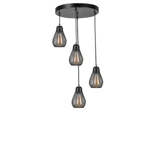 Ampül 8718-4 Black Chandelier