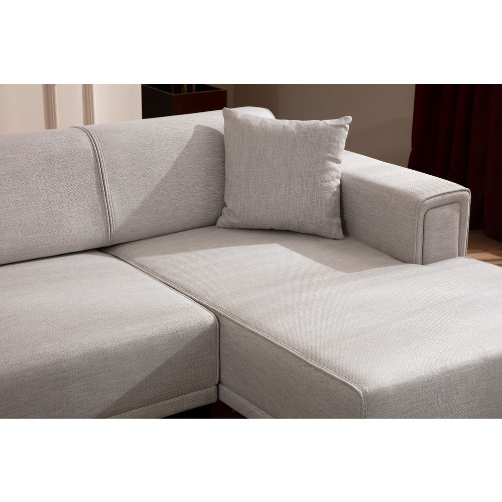 Ugaona Sofa na Razvlačenje Horizon Right - Ecru Boja slika 3