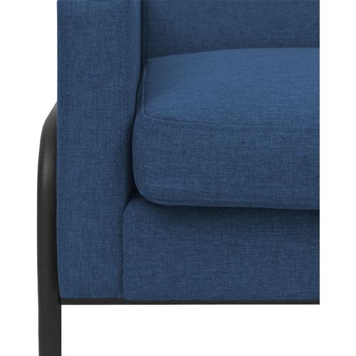 Fotelja od čelika i tkanine plava slika 22