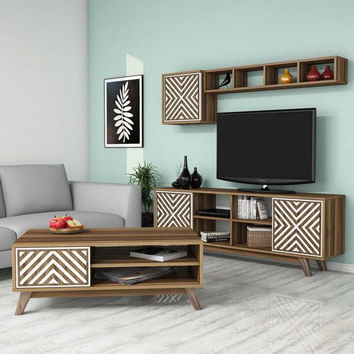 Inci - Walnut, White Walnut
White Living Room Furniture Set slika 1