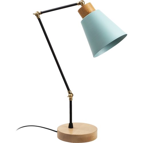 Opviq Stolna lampa MANAGVATI tirkizna, drvo-metal, 14 cm, visina 52 cm, duljina kabla 200 cm, E27 40 W, Manavgat - N-597 slika 1