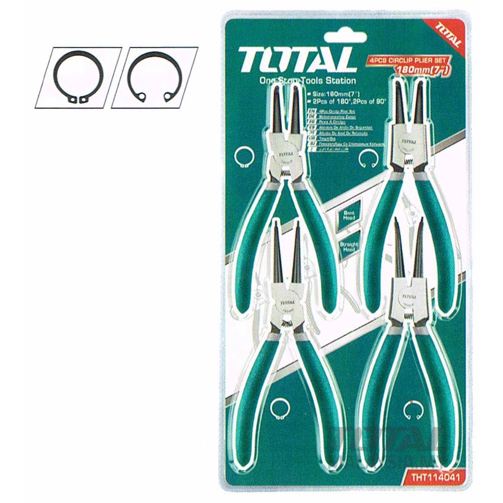 TOTAL 4-dijelni set šiljastih produženih kliješta 180mm (THT114041) slika 2