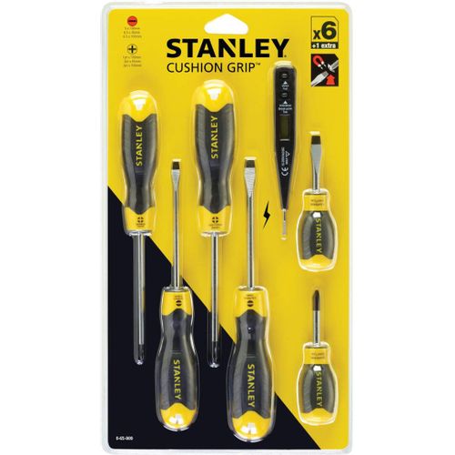 Stanley Odvijači Cushion Grip /Set 6kom +Tester 220V 0-65-009 slika 2