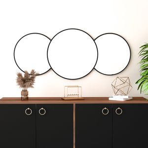 Royal Large - Black Black Decorative Chipboard Mirror