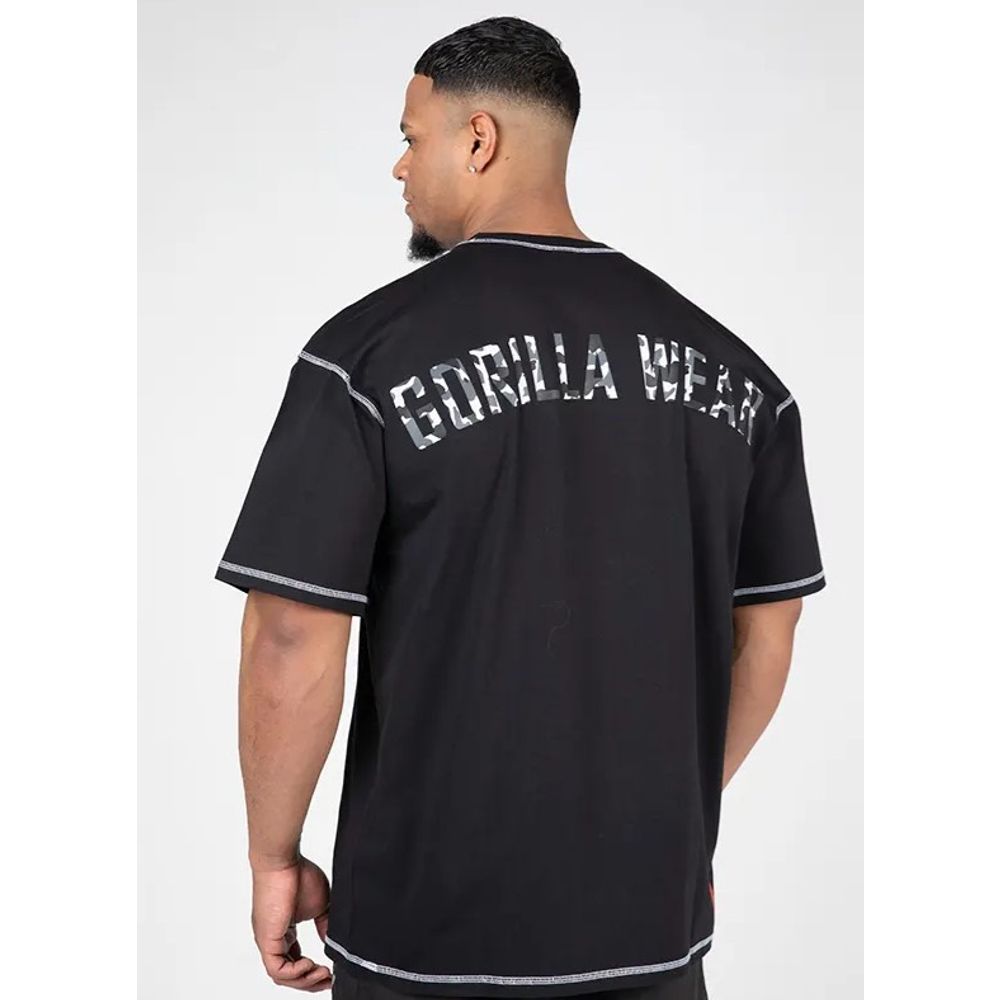 Gorilla Wear SAGINAW Oversized majica, Crna slika 2