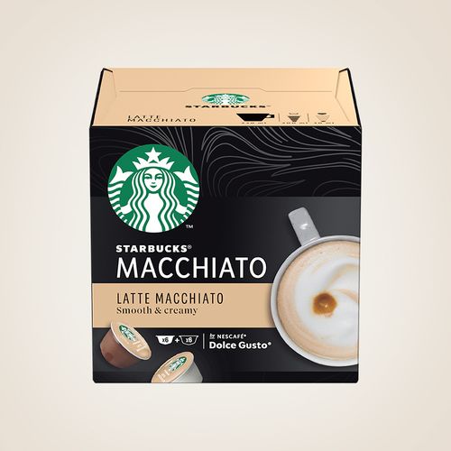 STARBUCKS Latte Macchiato by NESCAFÉ® Dolce Gusto®, kapsule za kavu, (12 kapsula / 6 napitaka), kutija, 129 g slika 3