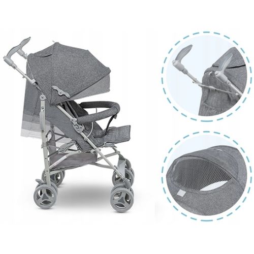 Lionelo dječja kolica IRMA siva + zaštita za noge, od komaraca slika 2