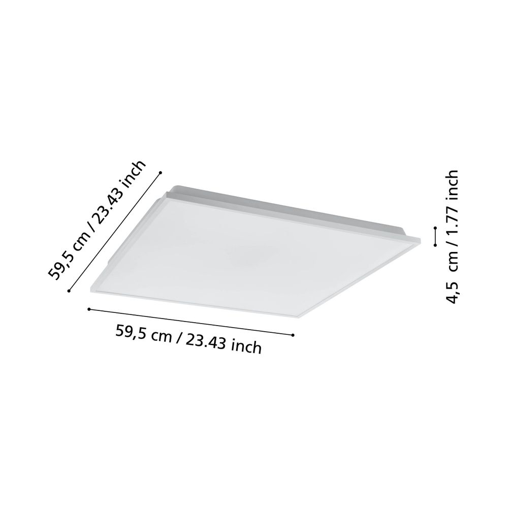 Eglo stropna LED rasvjeta 'HERRORA-Z' - 6x5,3W, bijela, 595x595 mm slika 3