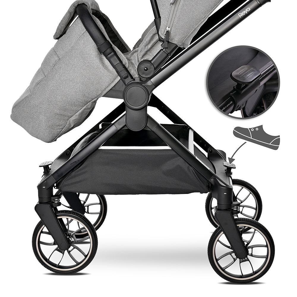 Lorelli Kolica za bebe Reya 3U1, Black Jasper slika 21