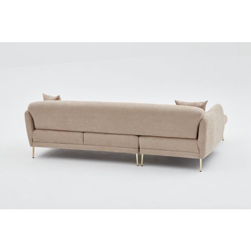 Atelier Del Sofa Kutna garnitura na razvlačenje, Bež Zlato, Simena Left - Beige slika 10