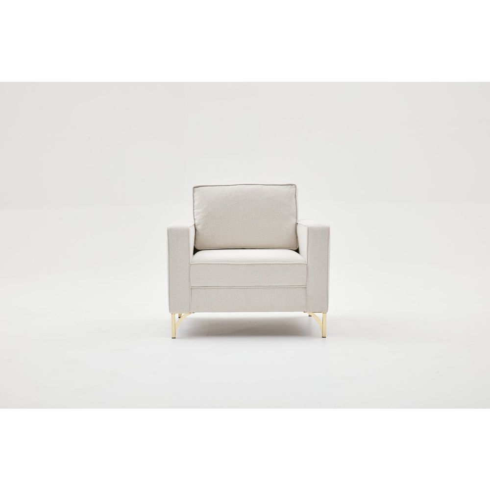 Berlin - Krem, Zlatni Jednosjed Sofa slika 4
