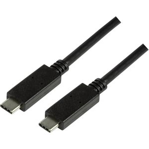 LogiLink USB kabel USB 3.2 gen. 1 (USB 3.0) USB-C® utikač, USB-C® utikač 0.50 m crna  CU0128
