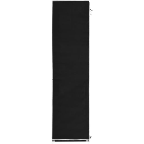 282453 Wardrobe with Compartments and Rods Black 150x45x175 cm Fabric slika 22