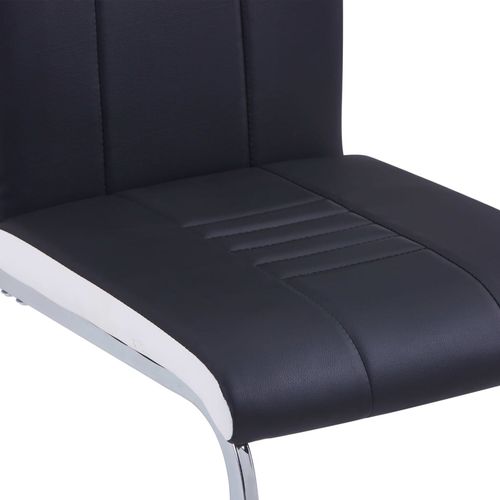 Konzolne blagovaonske stolice od umjetne kože 4 kom crne slika 16