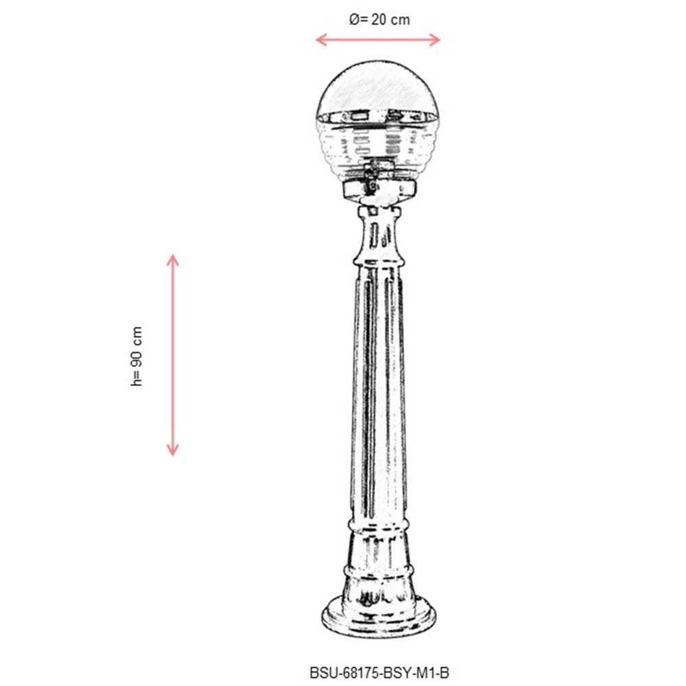 BSU-68175-BSY-M1-B Crna Spoljna Podna Lampa slika 3