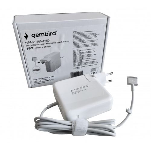 NPA85-200-4250 (TJ-341N Apple Type-T) Gembird punjac za MacBook 85W-20V-4.2A, Magsafe2 Type-T slika 3