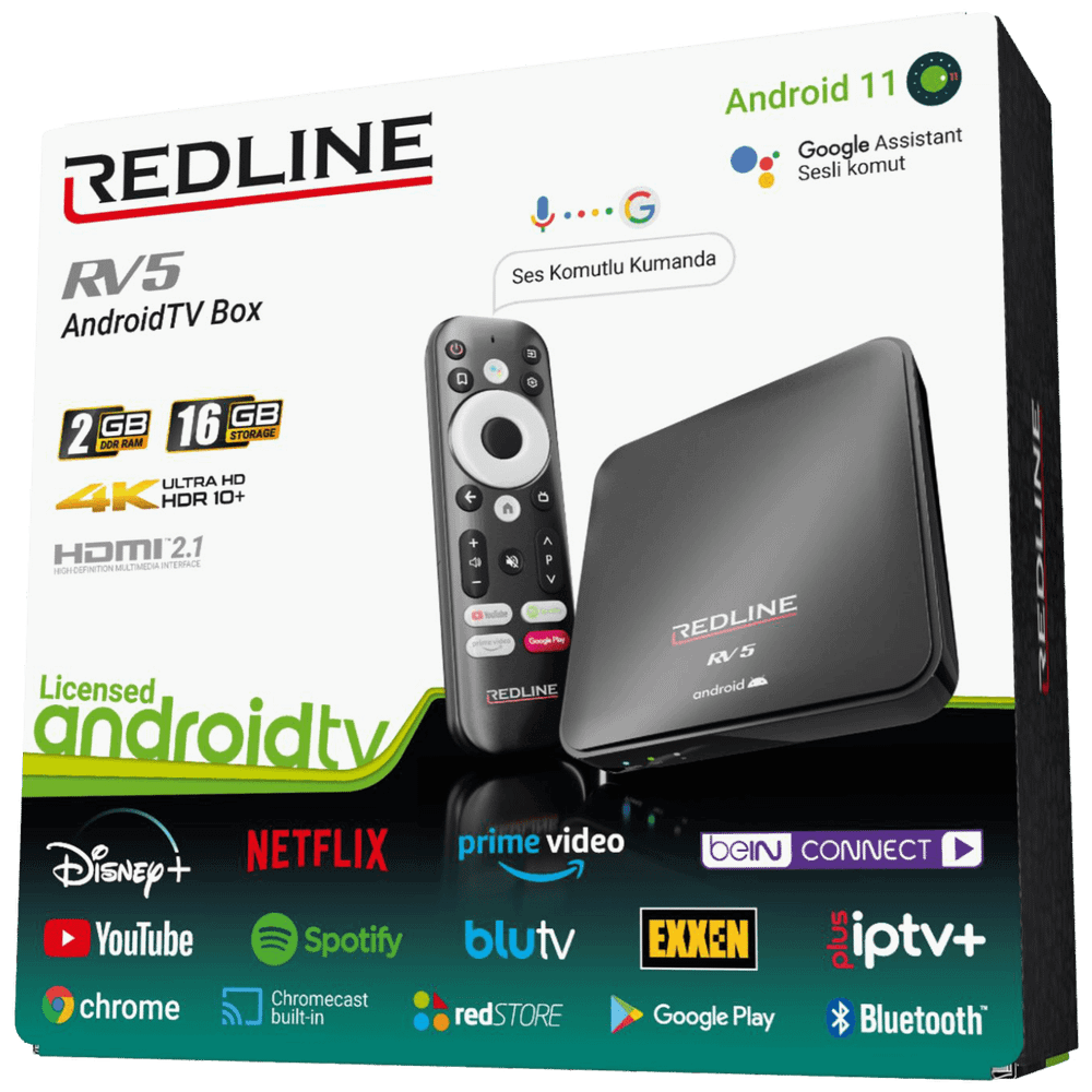 REDLINE Prijemnik IPTV@Android, 4K, 2 / 16 GB, WiFi, Bluetooth, LAN - RV5 slika 2