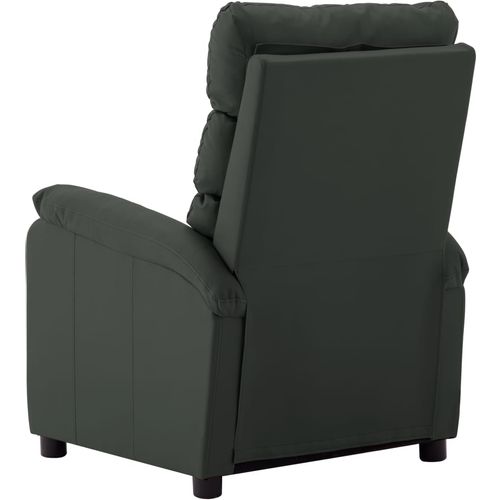 Električna masažna fotelja od umjetne kože siva slika 12