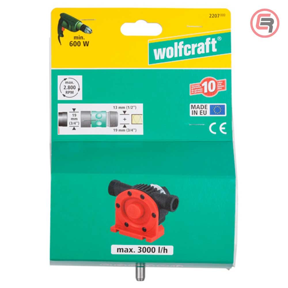 Wolfcraft Pumpa Pretočna Za Bušilicu Plastično Kućište 3000 l/h - 2207000 slika 3