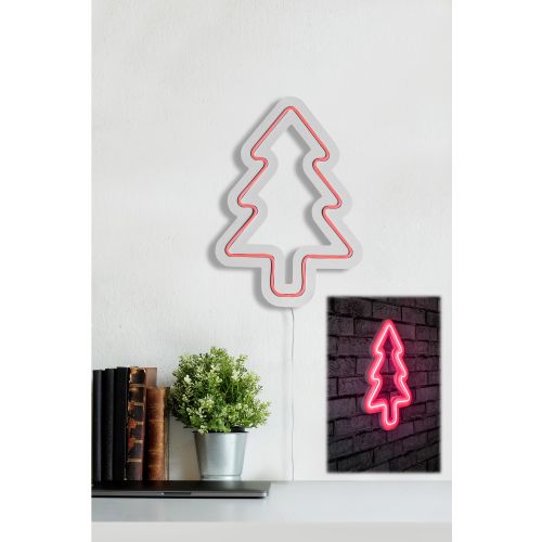 Wallity Ukrasna plastična LED rasvjeta, Christmas Pine - Pink slika 13