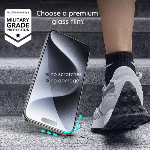 ESR - Tempered Glass Privacy za iPhone 15 Pro - crna slika 5